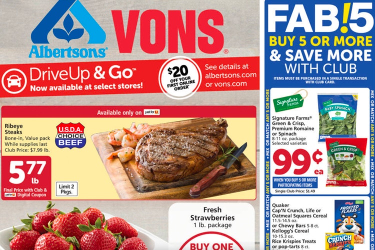 Albertsons Vons advertisment screenshot