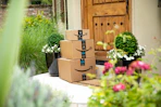 amazon boxes sitting on a front porch