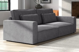 Wayfair Wade Logan Corduroy Sofa, Gray