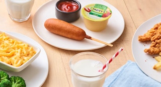 Photo of some of Applebee's kids meals, which are free a few times per year.