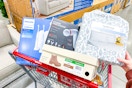 costco clearance items in a shopping cart