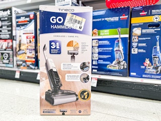 target tineco wet/dry vac sitting in front of a target shelf