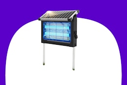 Solar-Powered Outdoor Bug Zapper, $54.49 on Amazon (Reg. $150) card image