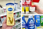 collage with walgreens dawn, thayers, and vaseline products