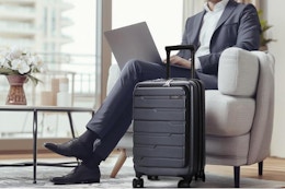 Carry-On Spinner Luggage With Charger, Only $74.99 on Amazon card image