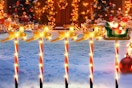  Solar-Powered Santa and Reindeer Lights 5-Pack