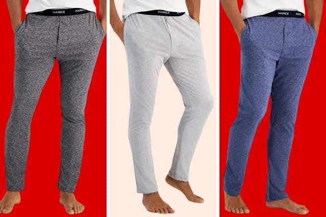 Hanes Men's Sleep Pants, Now $7.98 at Walmart (Reg. $15.90) card image