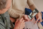 two people using Remento to record life stories