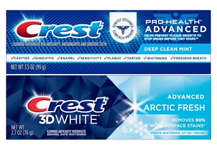 2 Crest Toothpastes
