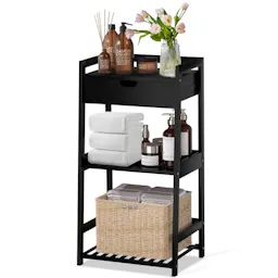 Bamboo Bathroom Shelves
