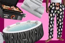 Blackstone tabletop griddle, Saluspa, Hotel Style towels, and Halloween sleep pants for men