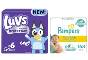 1 Luvs Diapers + 1 Pampers Wipes