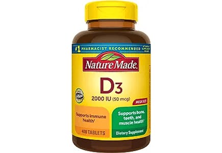 2 Nature Made Vitamin D3