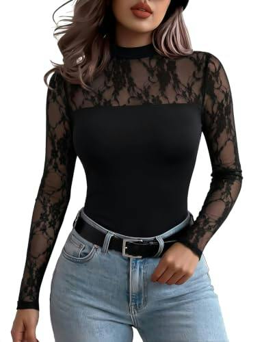 Women's Lace Long Sleeve Top