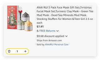 ANAI RUI 3 Pack Face Mask Gift Set