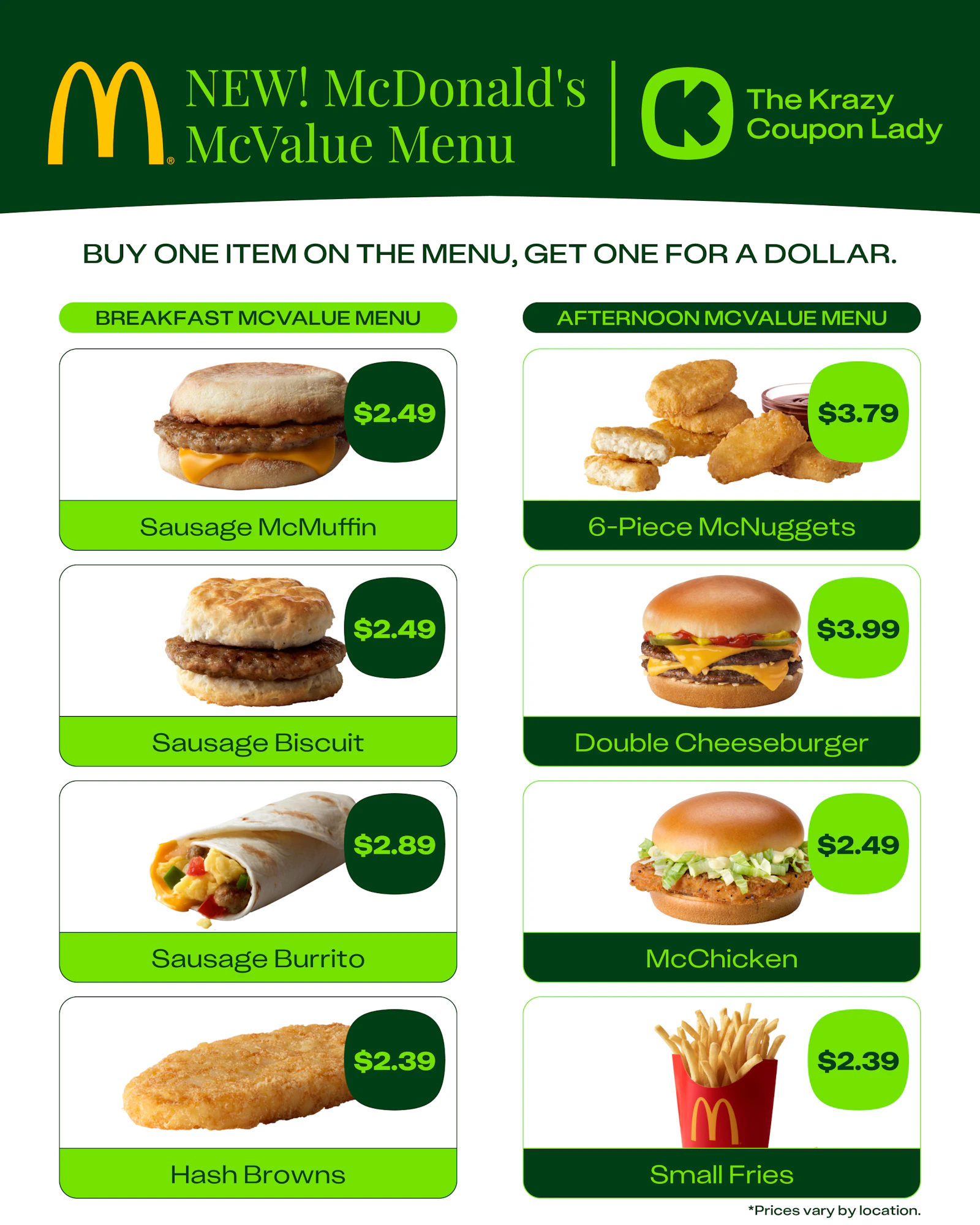 McDonald's new McValue Menu is here: Is it a good deal? - The Krazy ...
