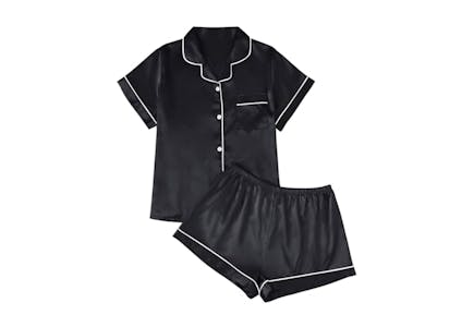 Women's Satin Pajama Set
