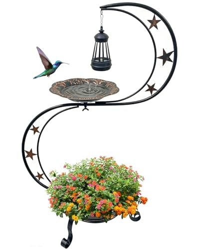 Solar Bird Bath with Planter