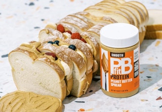 pbfit jar next to bread