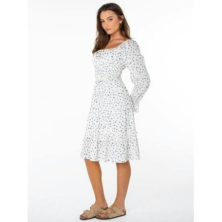 Women's Lace Trim Midi Dress