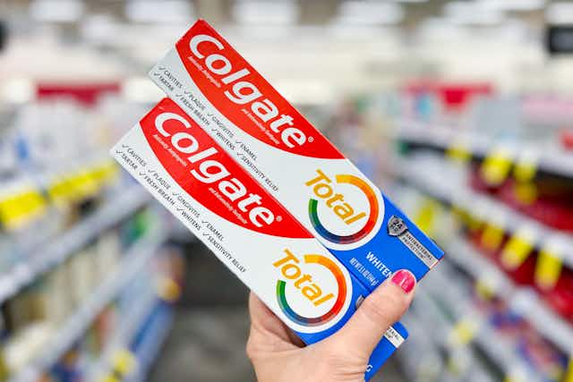 Walgreens Deals Under $1: Free Colgate Toothpaste and Feminine Care card image