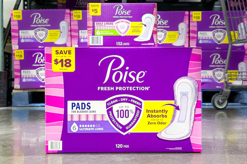 poise products in store floor