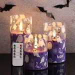 Purple Ghost Flameless Candles