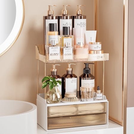 2-Tier 2-Drawer Bathroom Organizer
