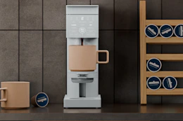 coffee maker on kitchen counter brewing coffee