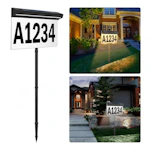 Solar House Number Sign