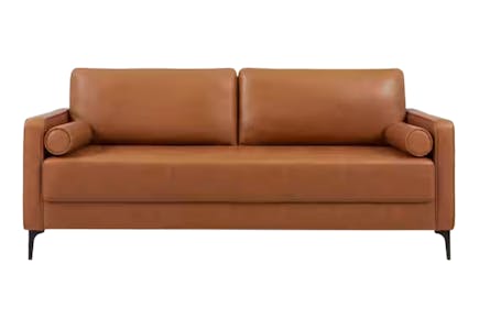 StyleWell Faux-Leather Sofa