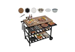 Outdoor BBQ Grill Dining Cart