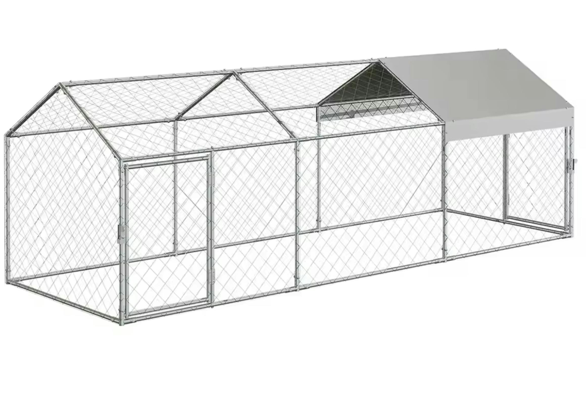 Walk-In Metal Chicken Coop