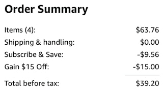 4 Jumbo Gain Laundry Detergents Amazon Receipt