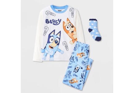 Bluey Kids' Holiday Pajama Set