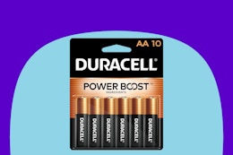 Duracell 10-Count AA Batteries, as Low as $4.78 on Amazon card image