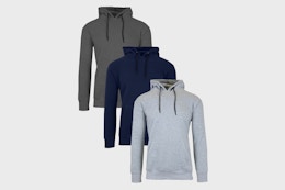 Three Galaxy By Harvic Mens Hoodies