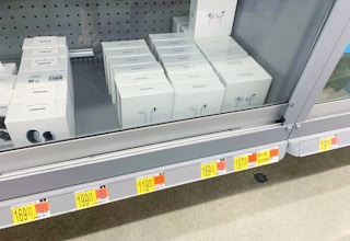 apple airpods in walmart electronics display case