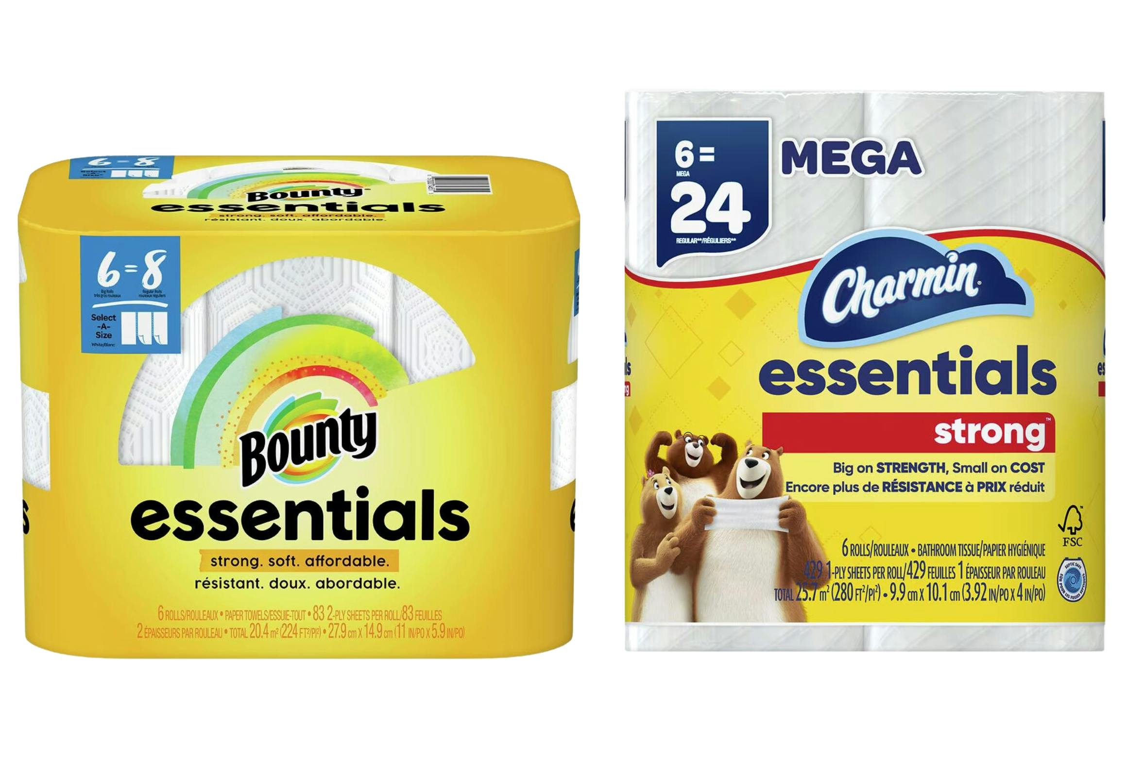 5 Charmin and Bounty Products