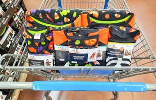 family halloween pajamas in walmart cart