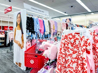 target pajama sets sitting on shelves