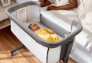 baby bedside sleeper and bassinet on wheels