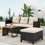 Wicker Patio Conversation Set