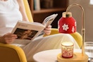 a candle warmer lamp on a table