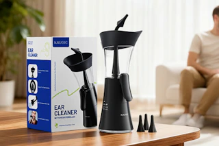 ear wax remover kit on table in living room