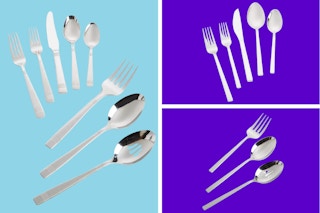 Macy's Flatware sets collage 