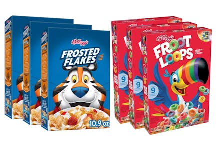 6 Kellogg's Cereal Boxes
