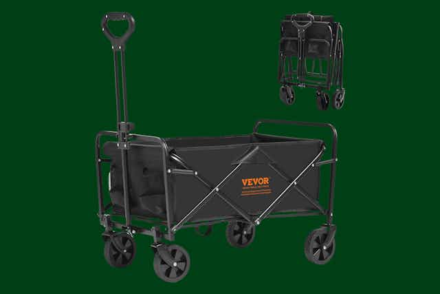 Collapsible Folding Wagon Cart, Just $49 on Amazon card image