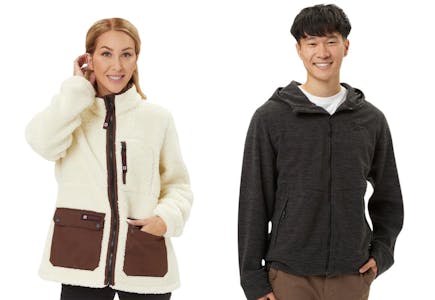 2 Adults' Fleece Jackets