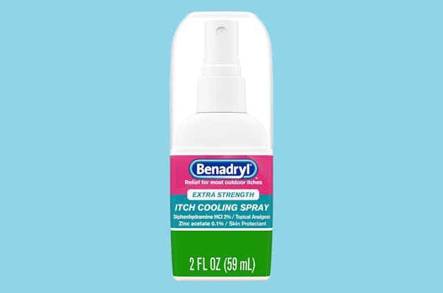 Benadryl Extra Strength Anti-Itch Cooling Spray, as Low as $3.76 on Amazon card image